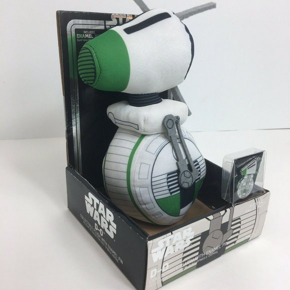 Disney Star Wars D-O Stylized 7" Droid Plush With Enamel Pin Collectible D-0 New - Picture 4 of 12